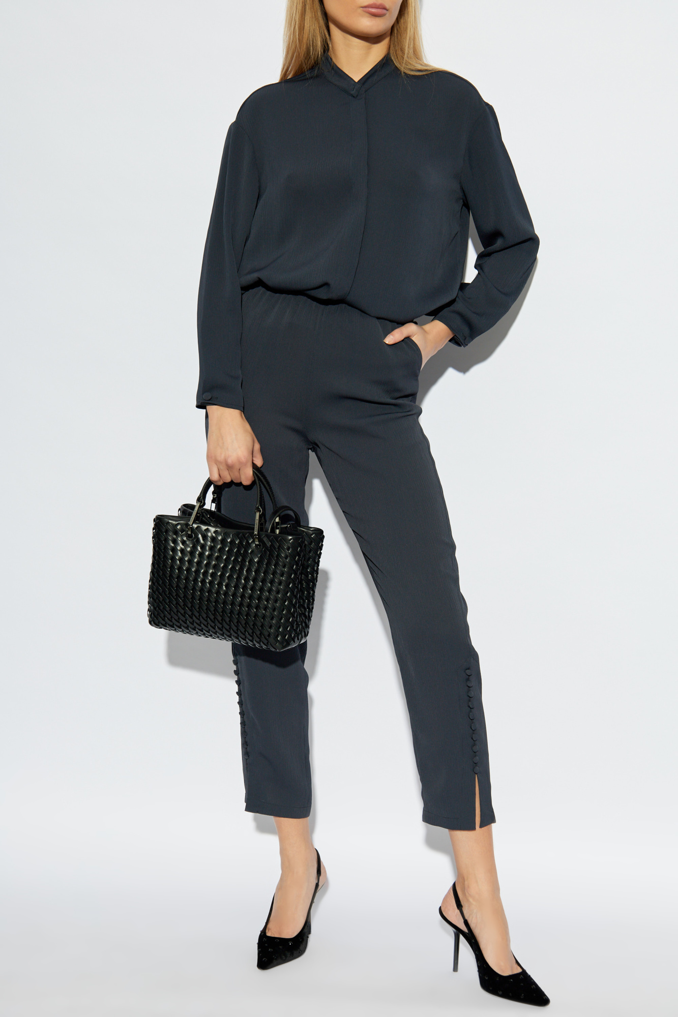 Grey Shirt with side slits Emporio Armani - Vitkac France Grey Shirt with side slits Emporio Armani - Vitkac France